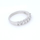 Anillo medio sin fin en oro 18k blanco y brillantes Anillo medio sin fin en oro 18k blanco y brillantes