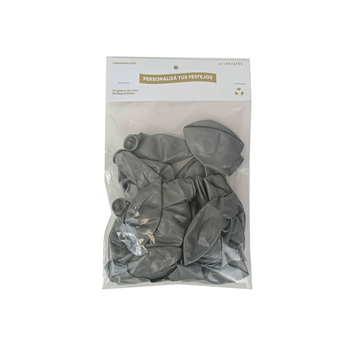 Globos biodegradables pack de 25 unidades - Gris 