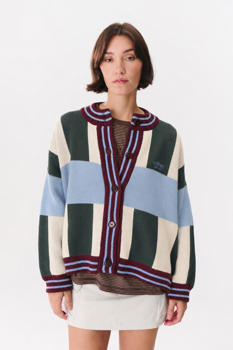 Cardigan Glory Print - Petróleo 