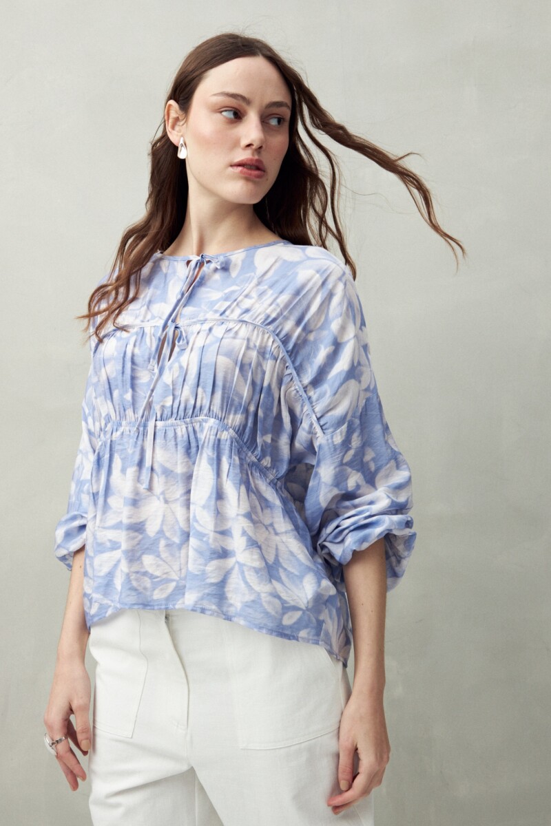 BLUSA BENNI PRINTED Azul Lavado
