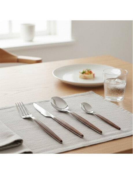 SET 24 PIEZAS CUBIERTOS MANGO MADERA "LISBOA" SET 24 PIEZAS CUBIERTOS MANGO MADERA "LISBOA"