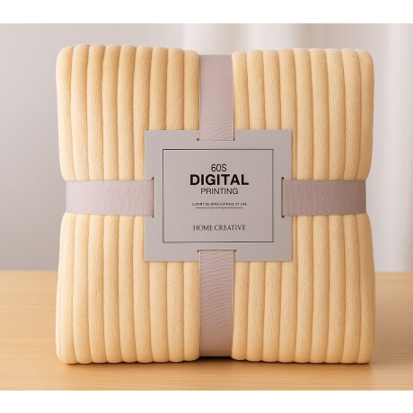 Manta Frazada Polar Suave Invierno 2 plazas Abrigada Beige