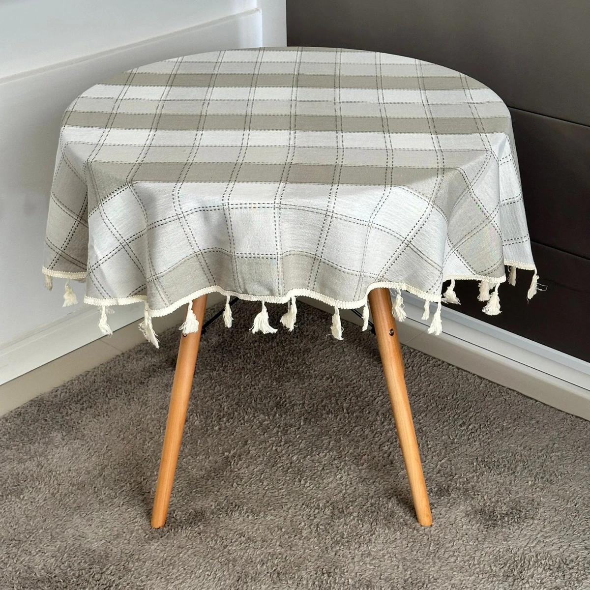 Mantel Lino Algodón Redondo Ø130cm 