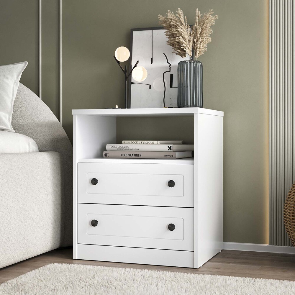 MESA DE LUZ MDF BLANCO AMERICANO PLUS