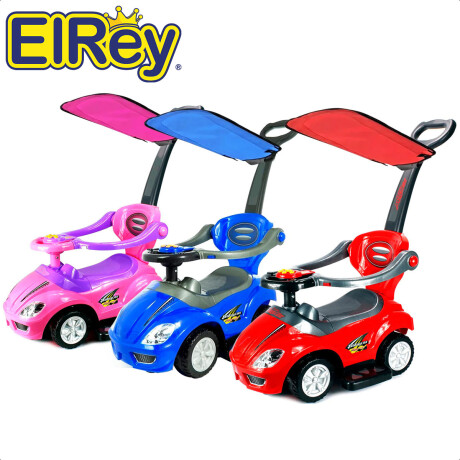 Buggy Con Guía y Capota 4 En 1 Musical Bebés Niños Azul
