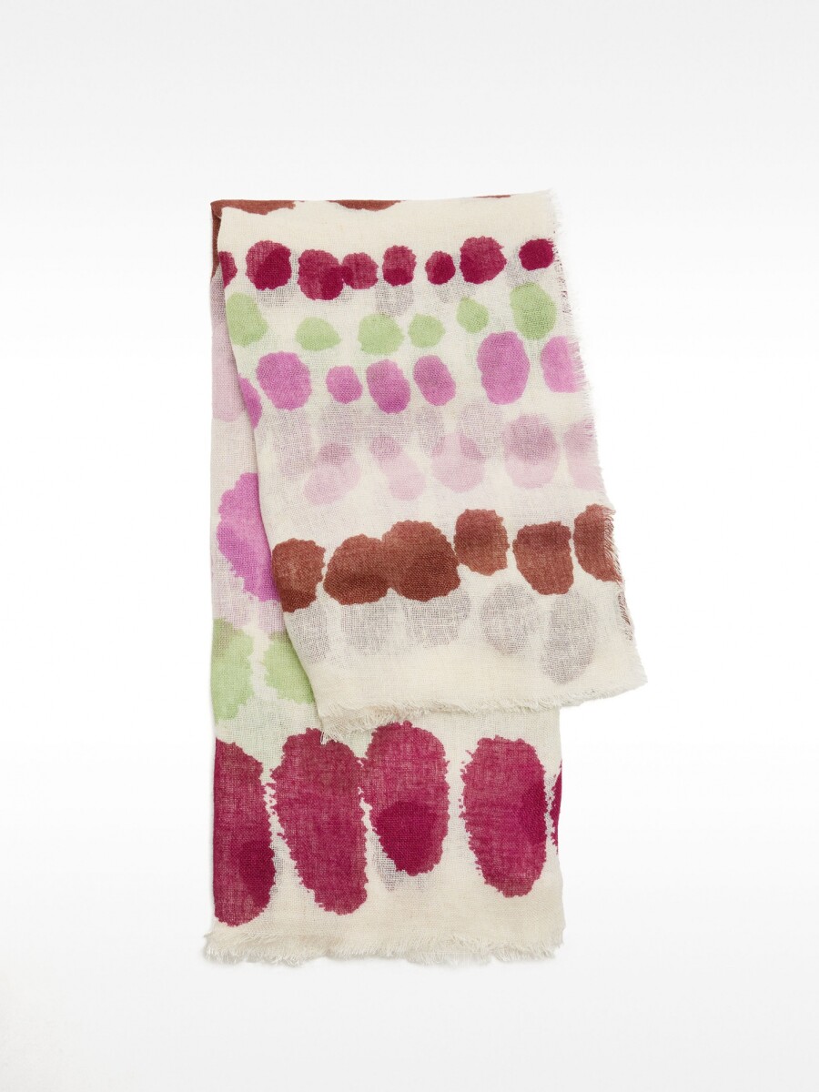 Pañuelo Estampado Con Lino violeta