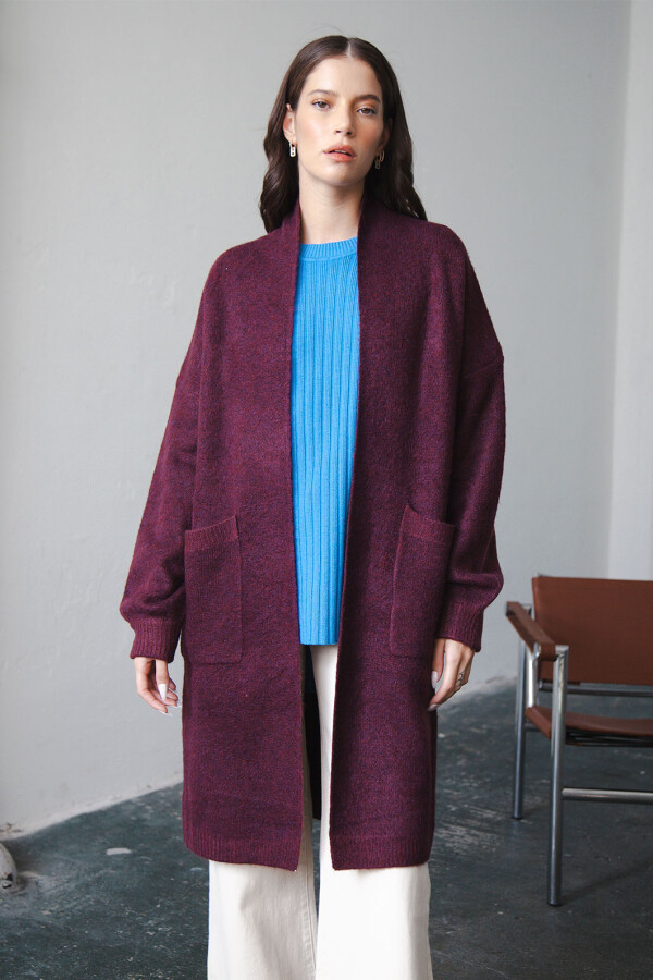 SACON CASHMERE BOLSILLOS BORDEAUX