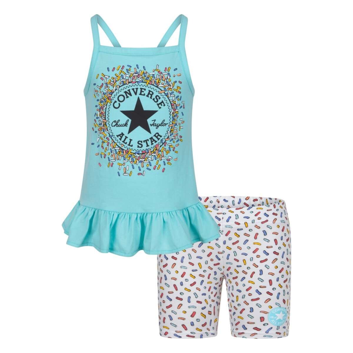 Conjunto Peplum Tank & Printed Bik de Niña - Blanco 