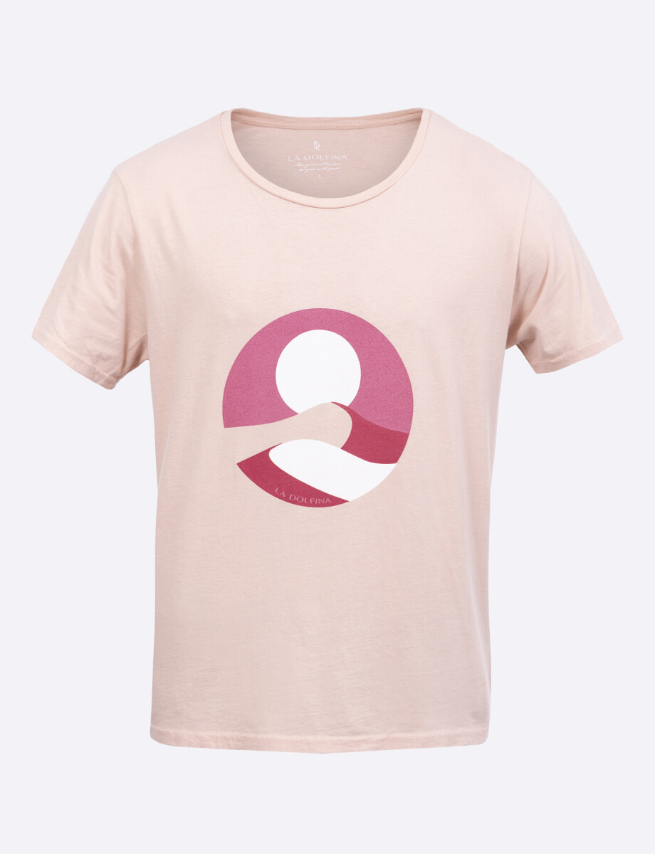 T-shirt estampada rosa