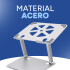 Soporte Base Alzador Acero Regulable Para Macbook Notebook Color Gris