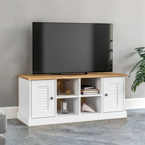 Rack de tv - 2 Puertas - 2 Estantes - Línea Valenciana - Blanco Rack de tv - 2 Puertas - 2 Estantes - Línea Valenciana - Blanco