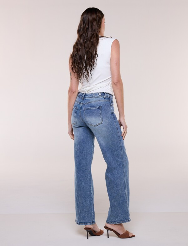 Jean Con Broches En Pretina JEAN OSCURO
