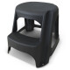 Banqueta 2 escalones soporta 100 kg NEGRO