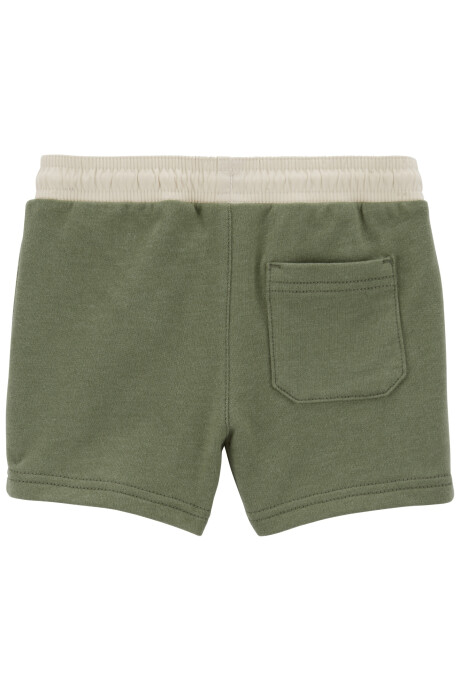 Short de algodón, con cordón, verde Sin color