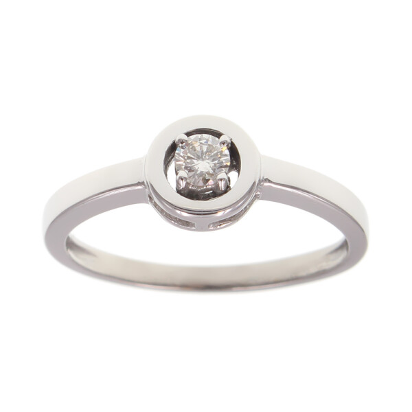 Anillo de oro blanco 18k con brillante (adaptamos nuestros anillos a medida*) N8875W Anillo de oro blanco 18k con brillante (adaptamos nuestros anillos a medida*) N8875W