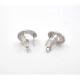 Caravanas En Oro 18K Blanco Y Brillantes Caravanas En Oro 18K Blanco Y Brillantes