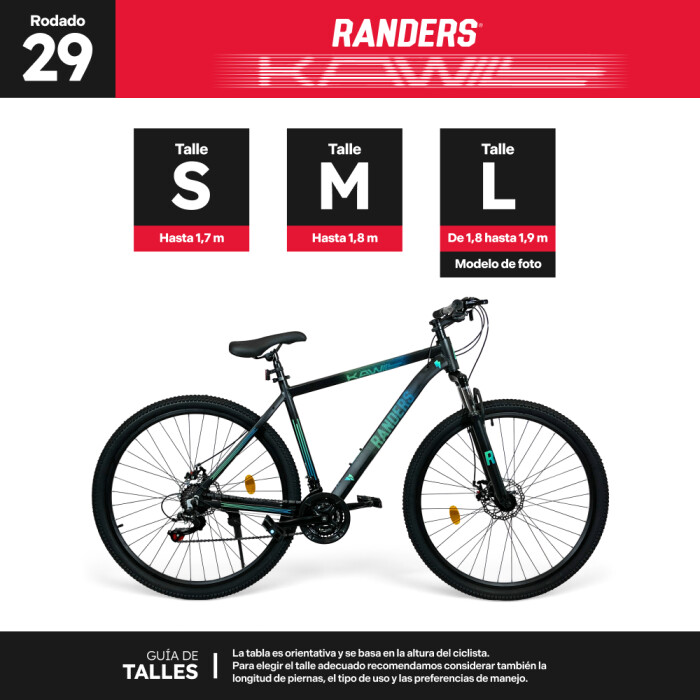 Bicicleta MTB BKE-I-29-LD Kawill R29 21v Negro-Celeste Bicicleta MTB BKE-I-29-LD Kawill R29 21v Negro-Celeste