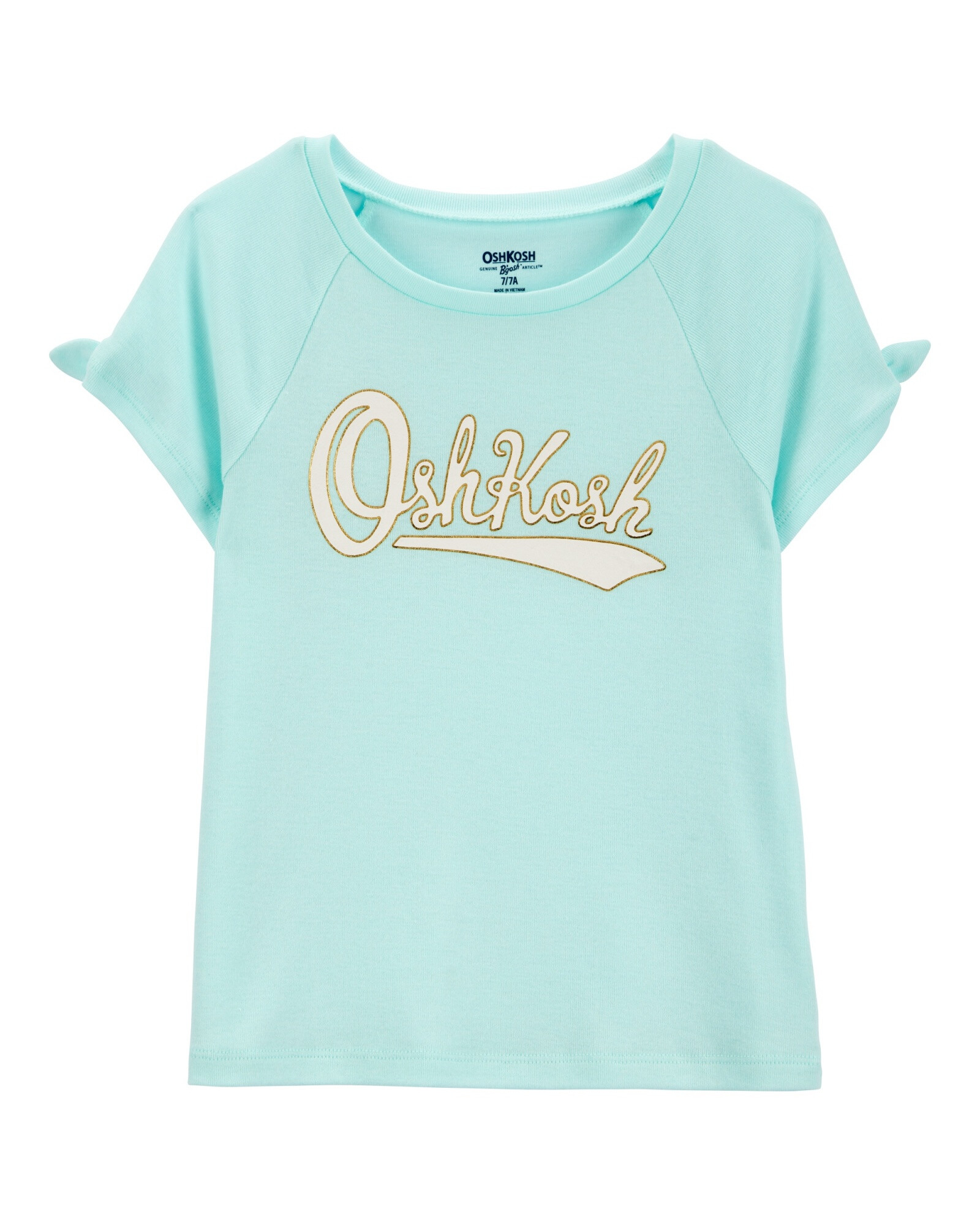 Remera de algodón, con lazos y logo Sin color