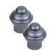 Barrote cortina de metal 2 m + 2 Soportes PLATEADO OSCURO