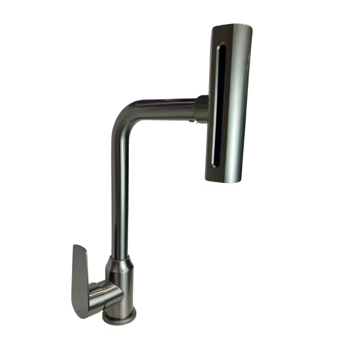 Grifería De Cocina Monocomando De Mesada 4 Salidas De Agua Gris Satinado 