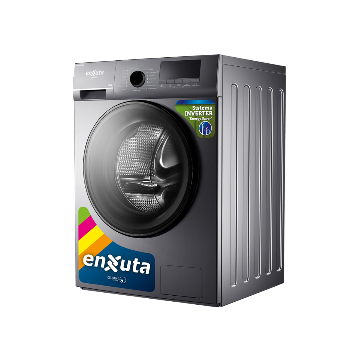 Lavarropas enxuta Automático Carga Frontal 7 kg - Titanium 