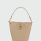 Longchamp - Bolso bandolera de cuero, Le Roseau Sleek Beige