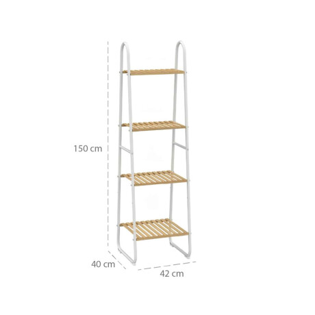 Estanteria 4 Niveles Bambu House Blanco