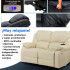 Sofá Sillón 2 Cuerpos Reclinable Masajeador Electrico Living Color Variante Crema