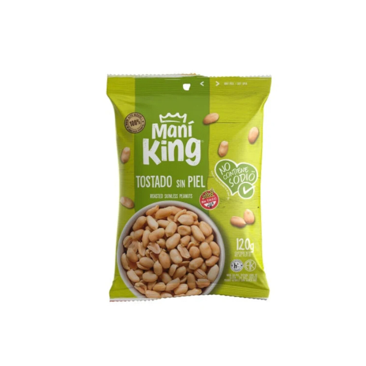 Mani King Tostado sin Sal 120 grs 
