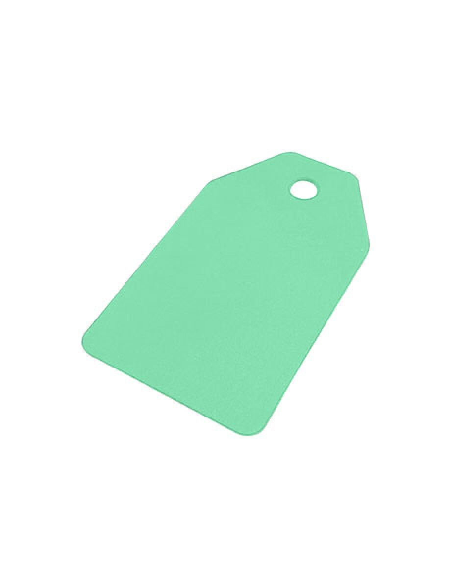 Tag rectangular liso 5x8,5. - VERDE AGUA 