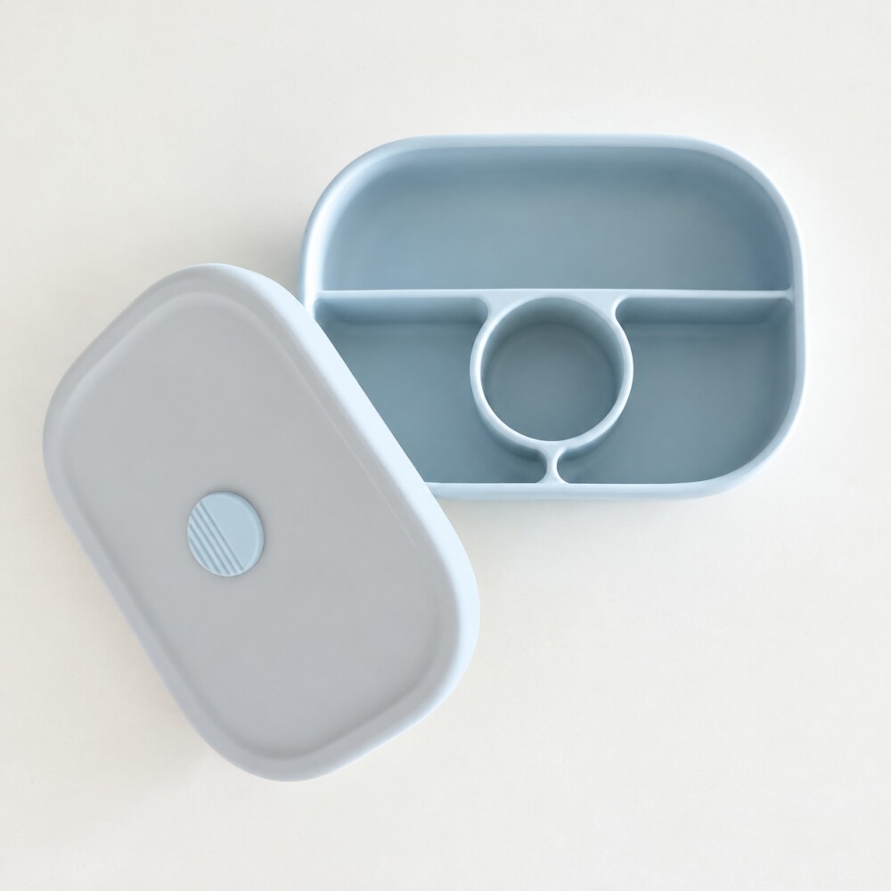 Lunchera tupper silicona MOON celeste