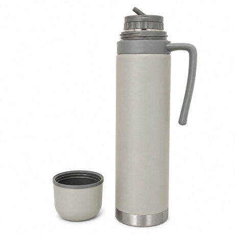 Termo Ac. Inox 0,50Lts Manija Pico Cebador Paris Comet Gris