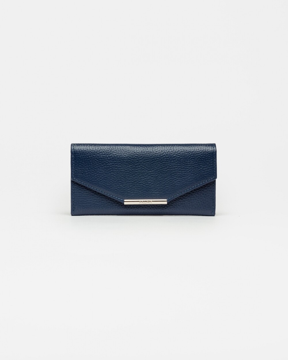 Billetera Luisa en cuero graneado Marine Blue