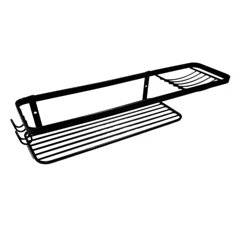 ORGANIZADOR DE BAÑO DE PARED NEGRO MATE Organizador De Baño De Pared Negro Mate