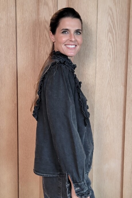 Camisa Uma Denim Negro