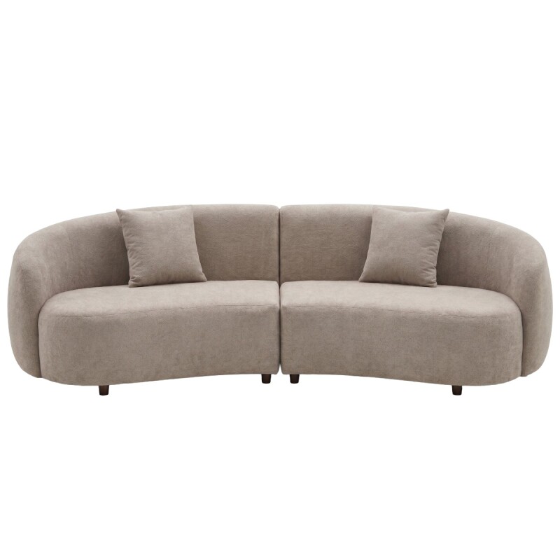 SOFA 4 PUESTOS 2PZS CURVED BEIGE #3 6243469 (CD) Unica