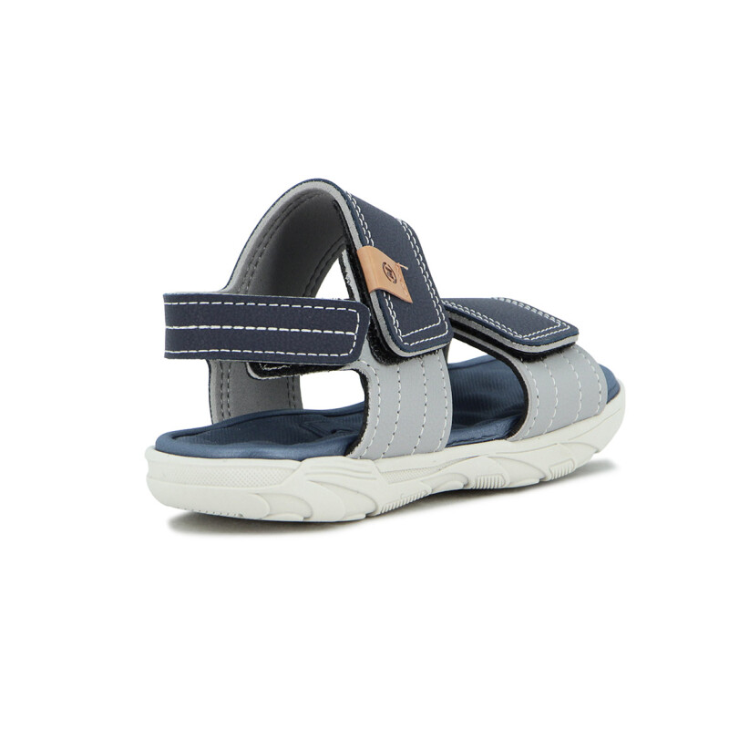 Molekinho Sandalia C/tiras C/velcro Marino-gris