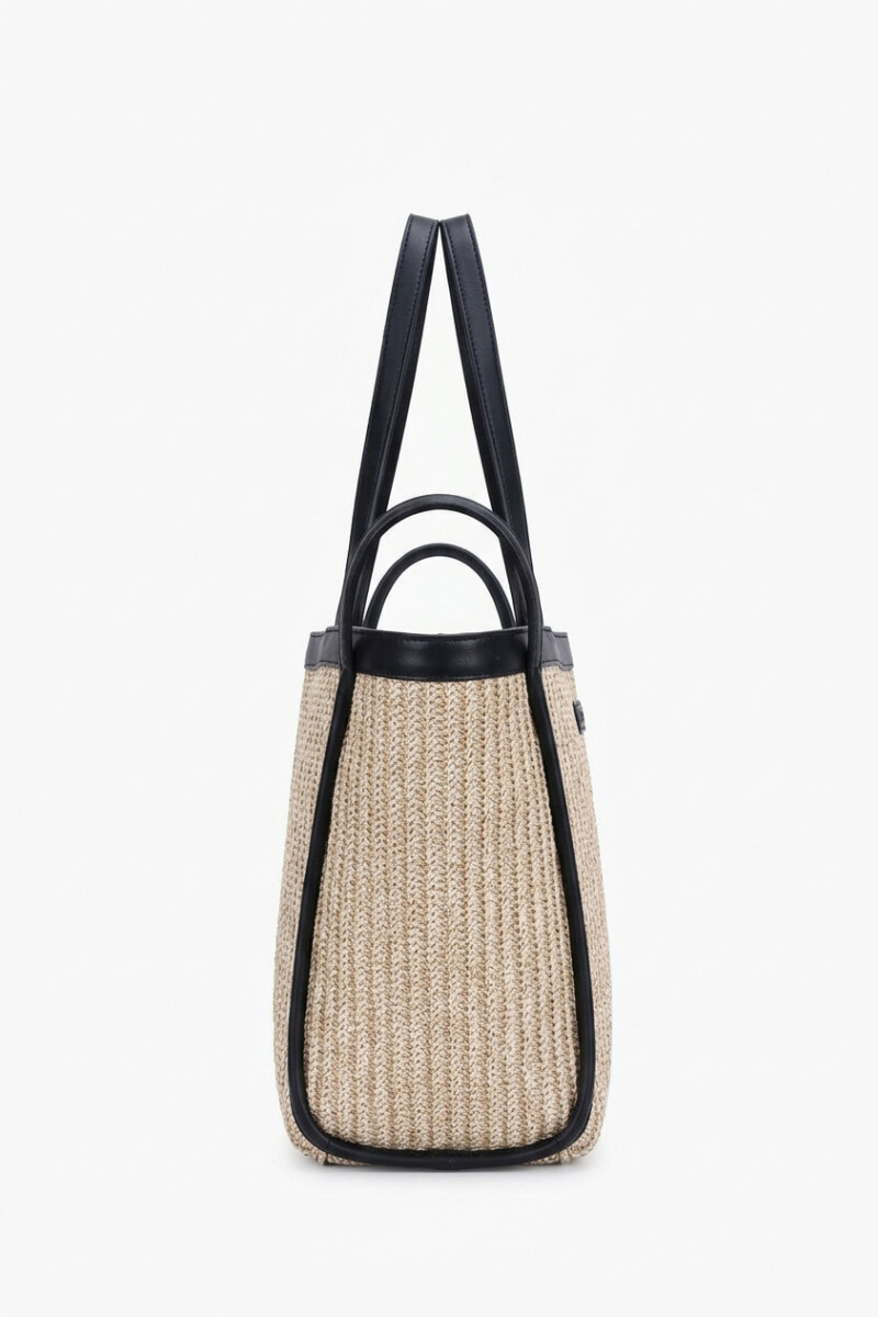 Bolso rafia beige
