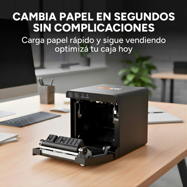 Impresora Térmica Unnion Facturacion Usb + Lan Papel 80mm Color Negro