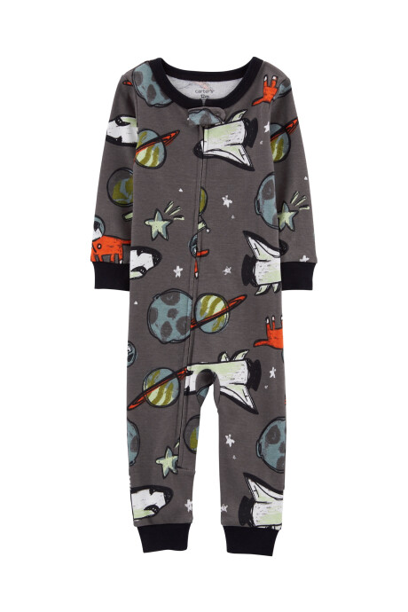 Pijama una pieza de algodón, diseño espacial Pijama una pieza de algodón, diseño espacial