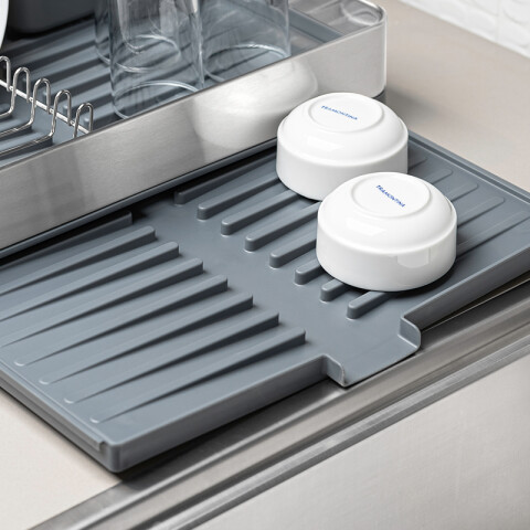Escurridor para platos con bandeja acero inox gris TF1616