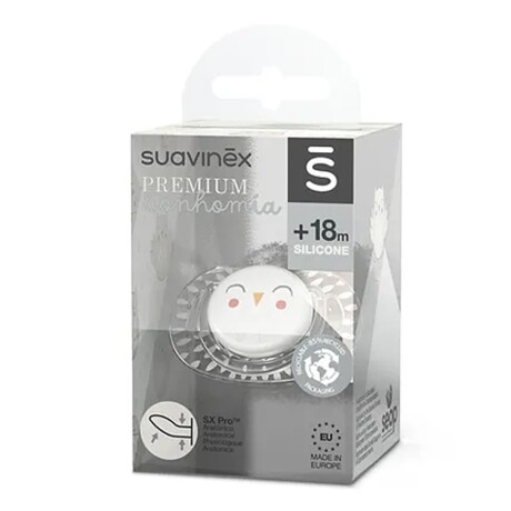 Chupete +18M Anatómico SX Pro en Silicona Suavinex Bonhomia Crema