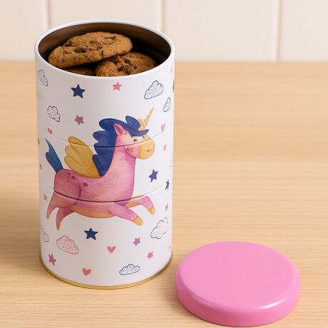 Set x3 latas apilables Unicornio fondo blanco Sc