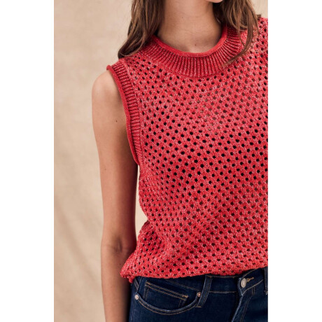 Top Calados Lurex Rojo