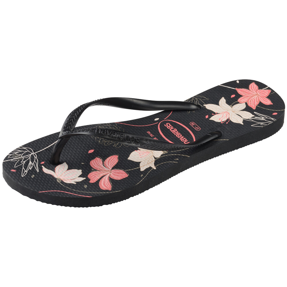 Sandalias Havaianas Slim Organic FC Mujer Negro/Oscuro Ceniza/Rosa Claro