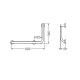 BARRA SOPORTE FIJO EN L METALIZADO ESPACIO BLANCO BLANCO