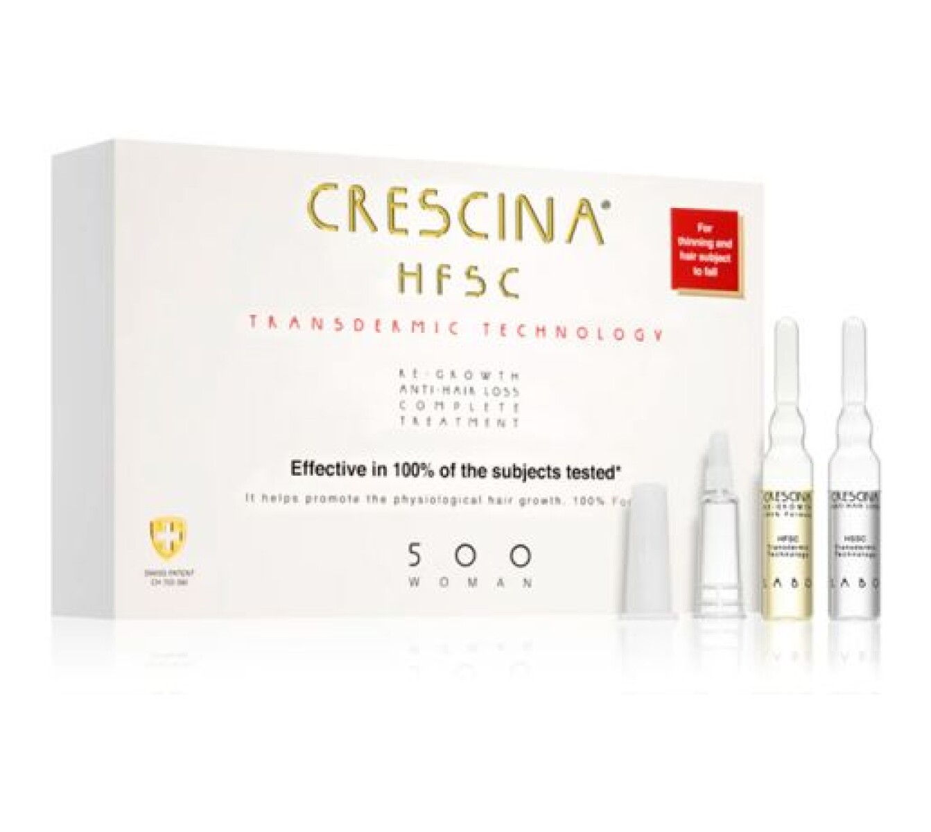 Crescina Ampollas Tratamiento Completo Mujer 500 / 20 Unidades – Cuidado Capilar Anticaída