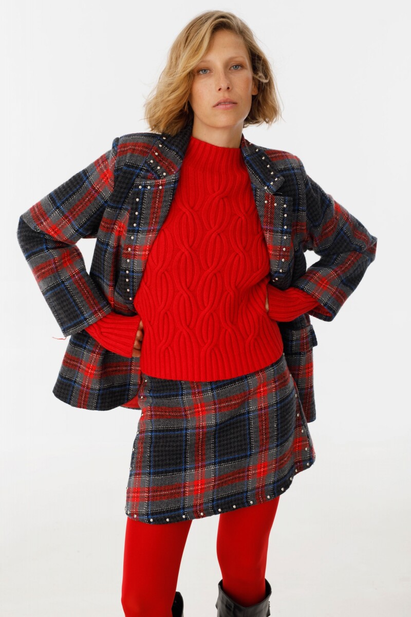 Falda Londres - Rojo/Azul 