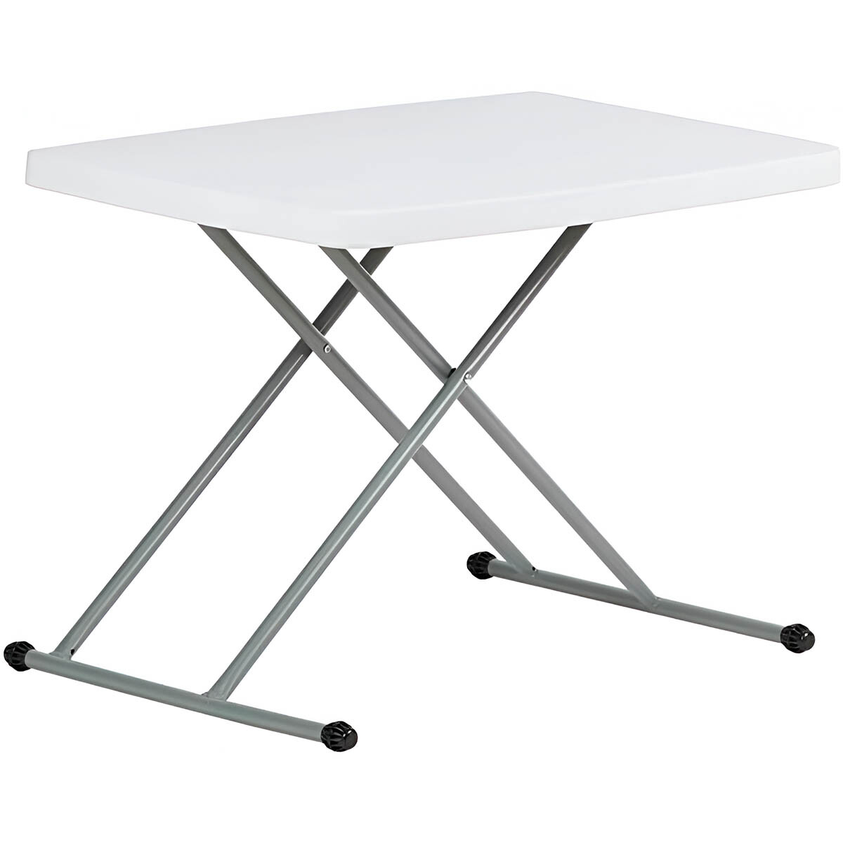 Mesa Plegable Auxiliar Camping Jardín 76x50x28cm - Blanco 