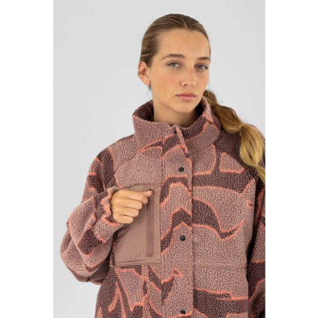 Campera burgundy sherpa Rosa antique